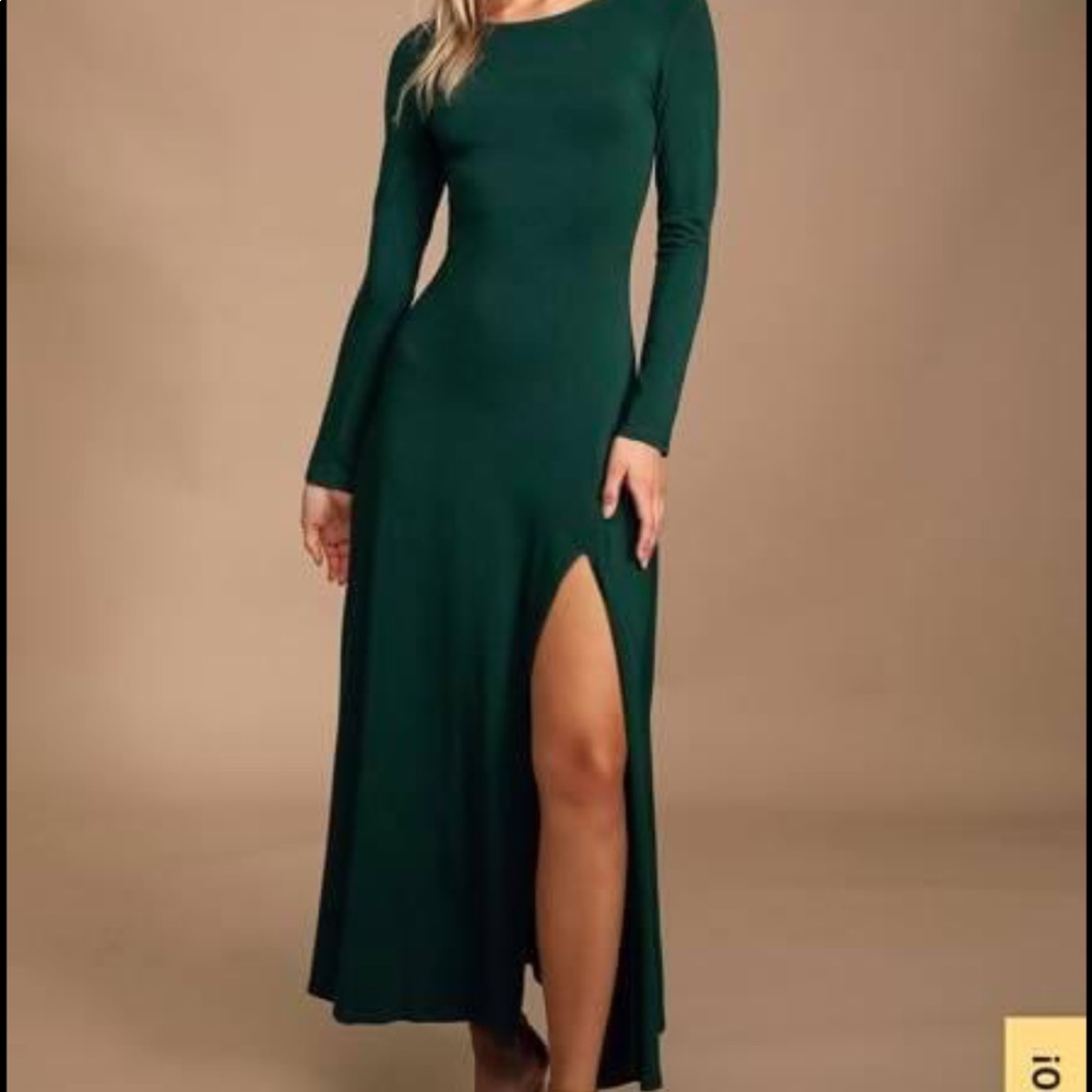 Lulu S maxi dress hunter green